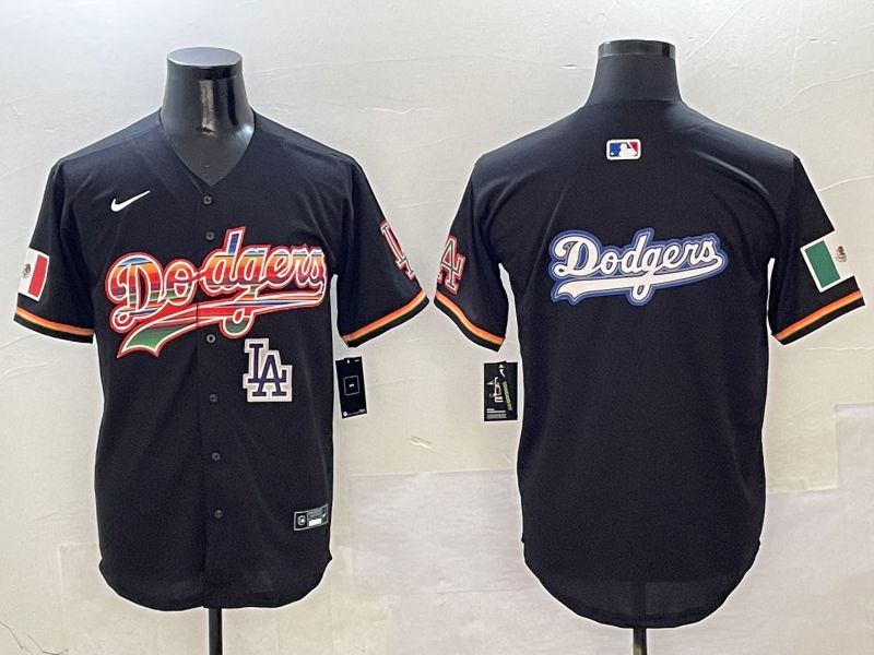 Men Los Angeles Dodgers Blank Black rainbow Nike 2025 MLB Jersey style 18->los angeles dodgers->MLB Jersey